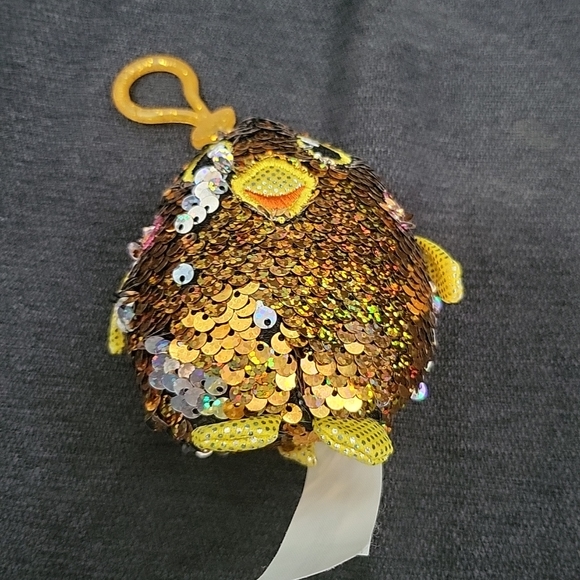 Lot 4 Sequin Shimmeez With Clips Pig Cat Chick & Owl Flip Sequins - Picture 8 of 10